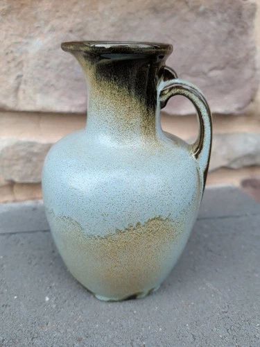 Antique Frankoma Pottery Water Pitcher #8 Woodland Moss Glaze 7"