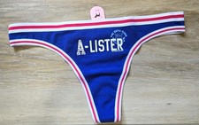 NWT Rare Vintage Victoria's Secret PINK Cotton Extra Low Rise Thong Panties S