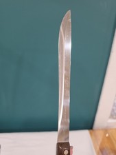Vintage Cutco No 1023 Carver Knife 9" Serrated Brown Handle Made in USA