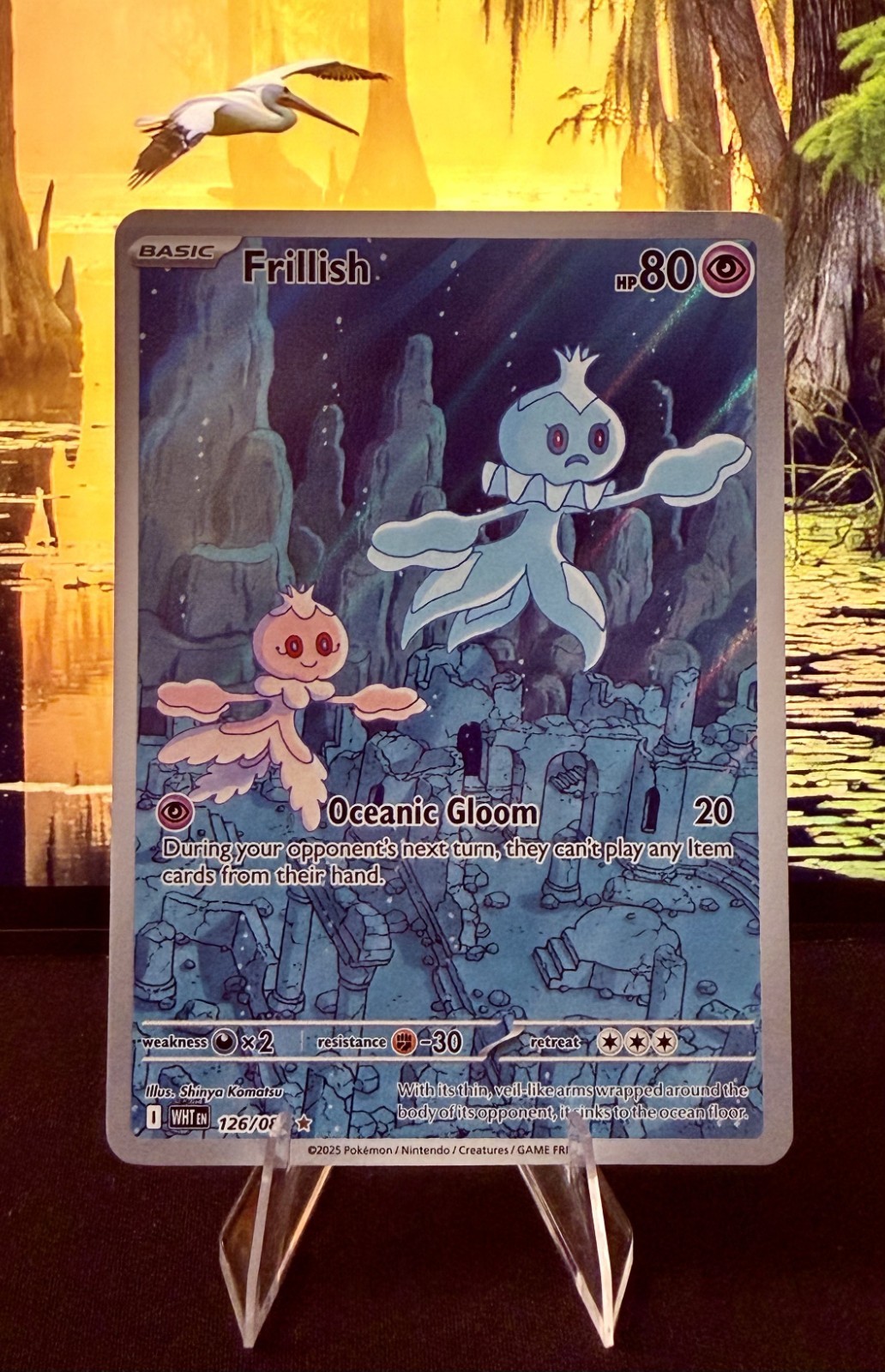 Pokemon Frillish 126/086 Sv: White Flare Illustration Rare Holo 🔥