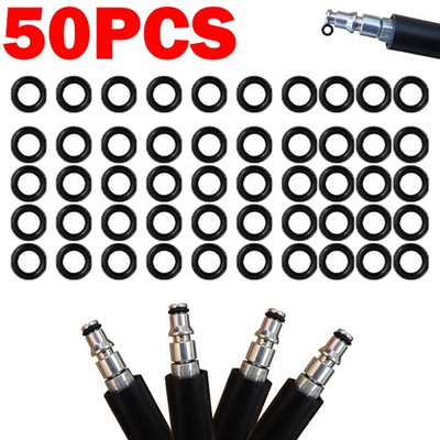 #ad 50pcs High Pressure Washer O Ring Kit Rubber Replacement Seals for Hose Pump $7.59