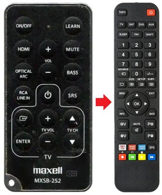 Fernbedienung geeignet für MAXELL MXSB252