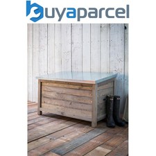 Image of Garden Trading Aldsworth Wooden Outdoor Garden Tool Storage Chest Box Unit Shed