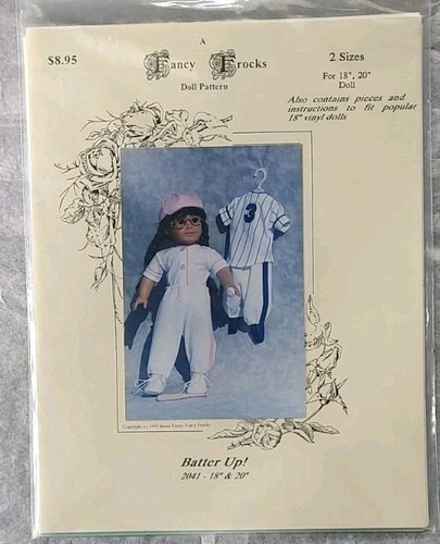 Fancy Frocks Doll Pattern Batter Up! -for 18" to 20" Dolls 1995 Susan Payne USA