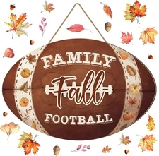 BBTO Fall Pumpkin Welcome Sign Hello Wood Hanging Decoration Brown 