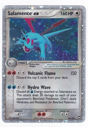 Pokemon TCG Salamence ex 96/108 Holo EX Rare Power Keepers HP
