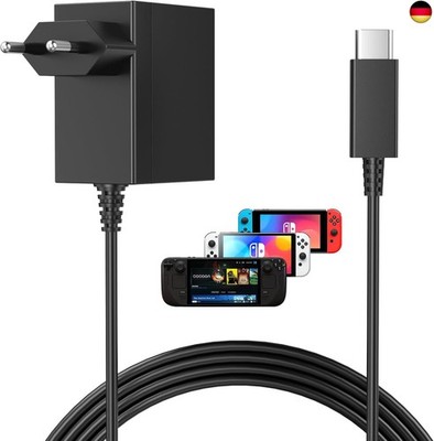 39W Power Supply for Switch/NS Switch, 15V 2.6A Type C Fast Charging Charger