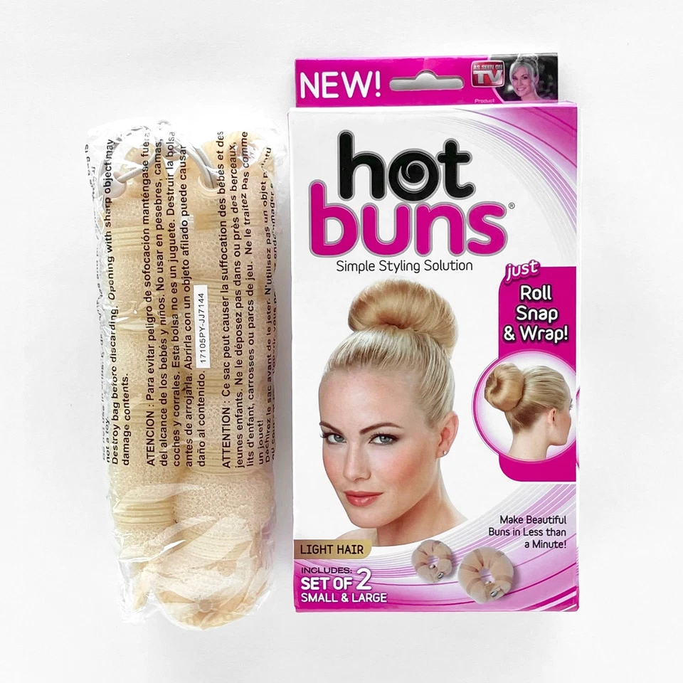 Hot Buns 2-Piece Simple Styling Solution for Light Hair - Easy Hair Bun Maker - Image 2 of 4