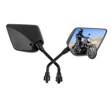 Universal Motorcycle Mirrors for Handlebars 2PCS Black ATV Mirrors for