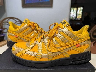 USED Size M 10 - Off-White x Nike Air Rubber Dunk University Gold