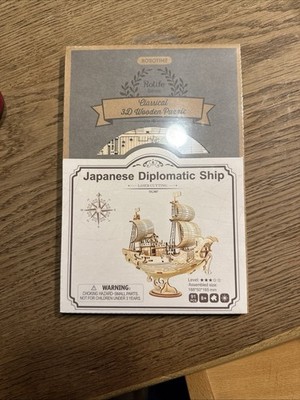 Robotime Self Assemble 3D Laser Cut - Japanese Diplomatic Ship Model tg307
