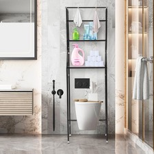 Over The Toilet Storage Rack 4-Tier Metal Bathroom Shelf Space Saver Organizer