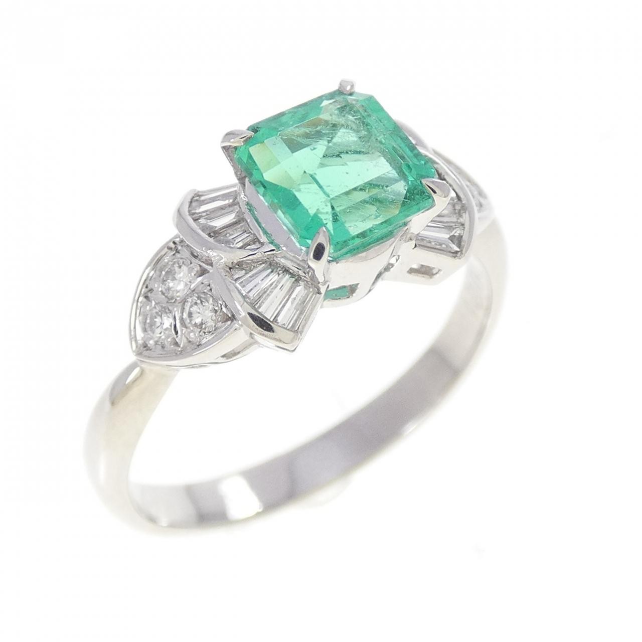 Authentic PT900 Emerald Ring 0.88CT #230-000-445-9858
