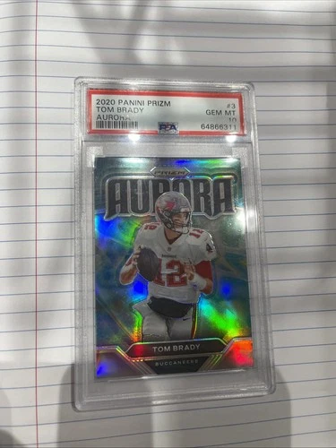 2020 Panini Prizm Aurora Tom Brady #3 Case Hit ! PSA 10