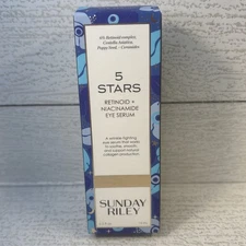 Sunday Riley 5 Stars Retinoid + Niacinamide EYE SERUM - 0.5 oz / 15 ml - BNIB