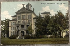 Michigan School for the Deaf Flint Michigan DB Postcard C009