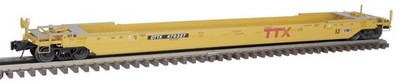 Atlas 0 3003032-4 TTX ''Yellow'' 53' rebuilt double stack well car #471436 3RL