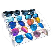 Sunglasses Organizer Clear Eyeglasses Display Case 10 Pcs