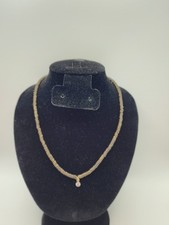 TARBAY 14K Gold Filled Beaded Choker Necklace Coconut Heishi Crystal Charm...