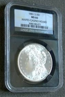 1881 S MORGAN SILVER DOLLAR ~ NGC MS66 ~ MAPES CASINO HOARD ~ BLACK RETRO HOLDER