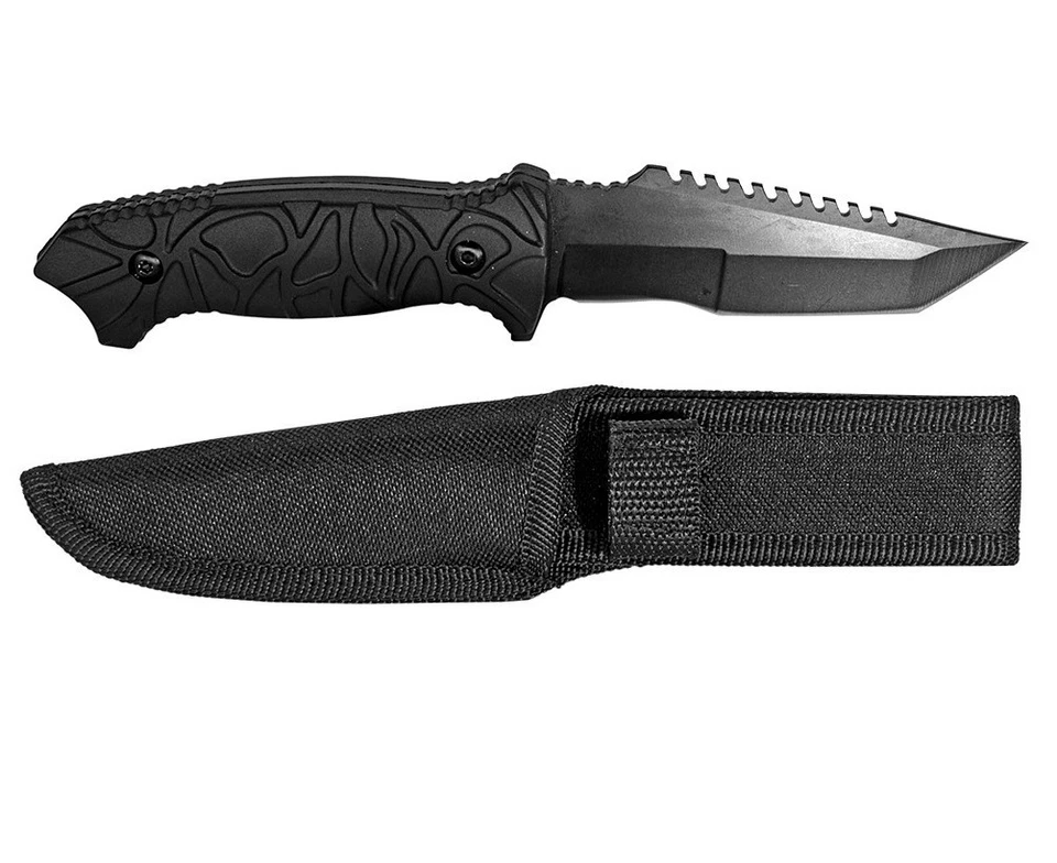 Полный хвостовик тактический танто лезвие фиксированное лезвие черный тактический 8,5» нож - Изображение 3 из 3