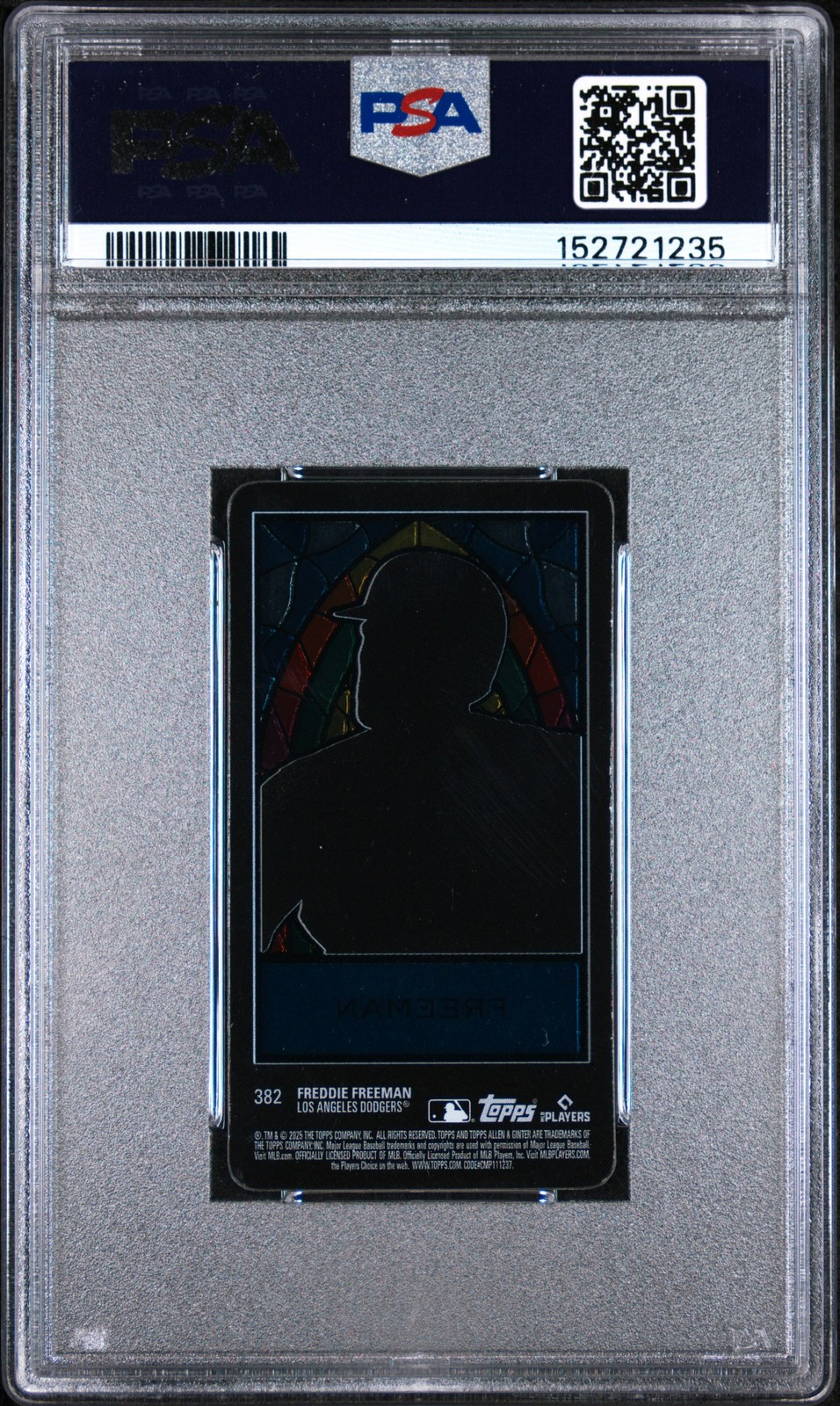 2025 TOPPS ALLEN & GINTER MINI-RIP CARD-STAINED GLASS #382 FREDDIE FREEMAN PSA 9 view 2
