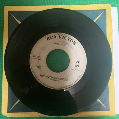 Elvis Presley  Promo 45 White Label Victor That s All Right Blue Moon of Kent