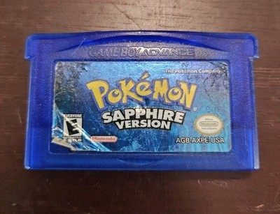 Pokemon Sapphire Version GBA [Authentic] Gameboy Advance Cartridge Dry Battery