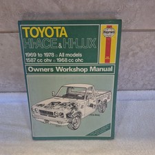 Haynes manual toyota hi-ace and hi-lux 1969 to 1978 all models.