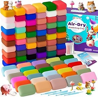 ARTPAR Air Dry Clay for Kids,90 Colors Modeling Model Magic Clay,DIY Molding Cla