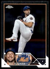 Max Scherzer 2023 Topps Chrome #148 New York Mets FREE SHIPPING AutographDen