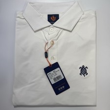 New Donald Ross Sport Men's Medium White Polo Donald Ross Sport Don Golf Polo