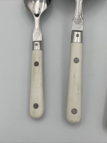 WF Mardi Gras Acciaio Inox 3pz Servizio Forchetta Washington Forge COREA Manico Bianco GB - Foto 11 di 17