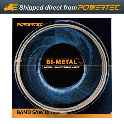 POWERTEC 111 Inch Bi-Metal Bandsaw Blades, 1/2'' x 14 TPI Metal Cutting, 2PK