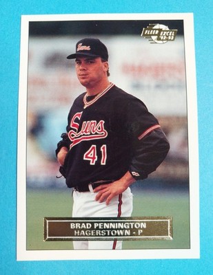 Brad Pennington RC 1992-93 Fleer Excel Minor Leagues #126 Hagerstown Suns