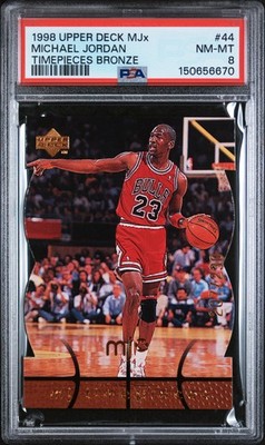 1998 UD MJX TIMEPIECES BRONZE #44 MICHAEL JORDAN 207/230 PSA 8