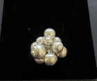 Heavy Vintage Solid Sterling Silver Cha Cha Ball Ring, Size 9, Grams 16