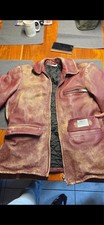 Maison Margiela MM6 Distressed Lederjacke Bur...