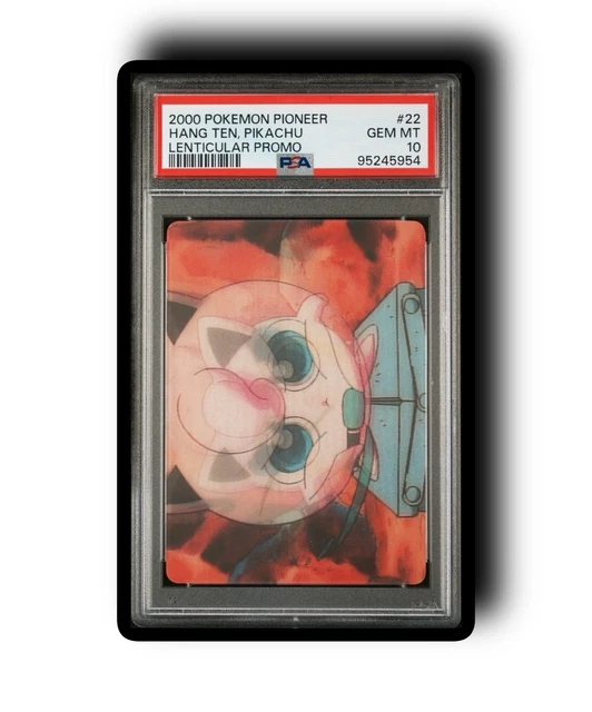 2000 POKEMON PIONEER HANG TEN PIKACHU JIGGLYPUFF LENTICULAR PROMO 3D Psa 10