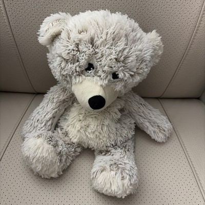 Warmies Microwavable Plush Gray Bear Lavender Scented Weighted Stuffed Animal