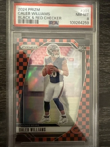 2024-25 Prizm Football Caleb Williams Red And Black Checker Board  SSP Rare