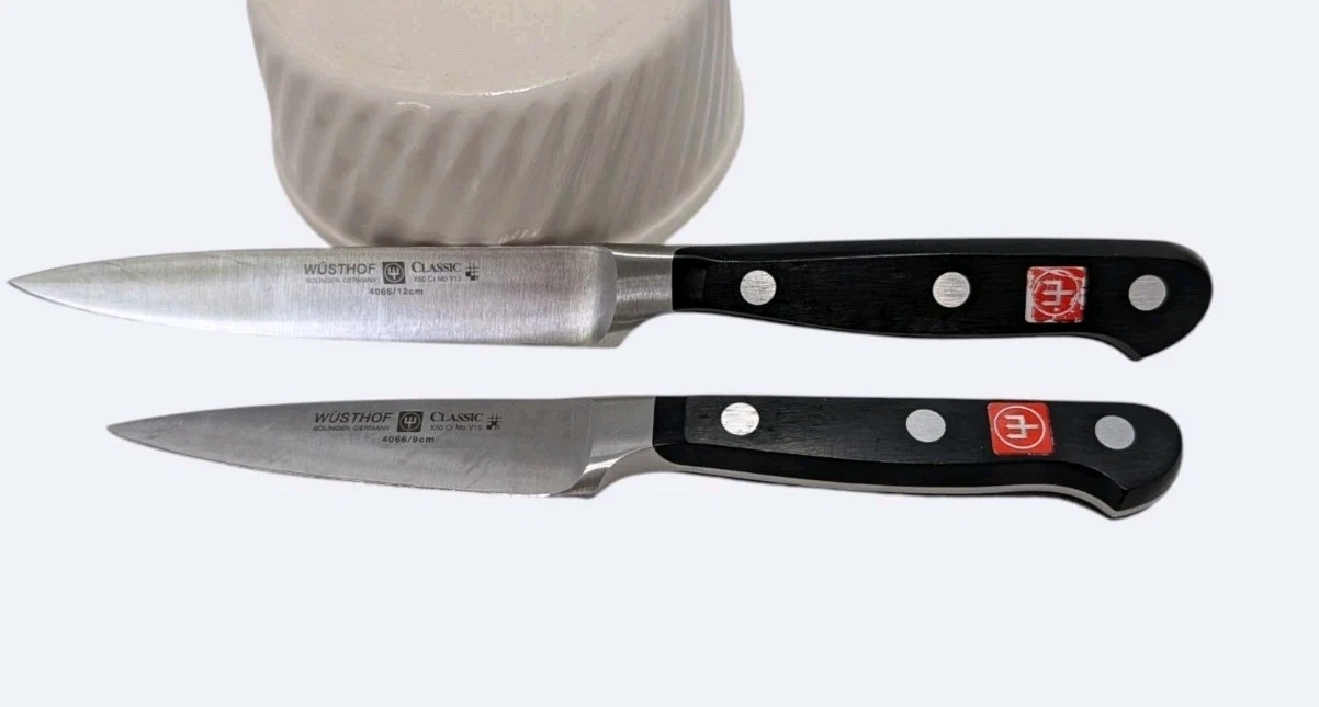 Wusthof Classic Knife Set 4066/12cm & 4066/9cm Utility Paring Knives Germany