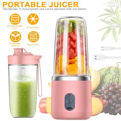 Smoothie Mixer Tragbarer Elektrisch Maker 400+400ML Klein Standmixer Blender