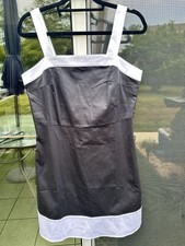 LOFT Outlet Black White Colorblock Mini Dress Square Neck Sleeveless Size S