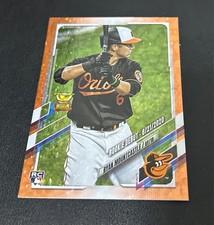 2021 Topps Update Series Rookie Debut Ryan Mountcastle US265 Orange Foil /299 RC