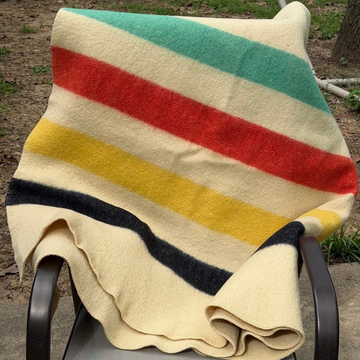 Vintage 60s JC Penny Polar Star Golden Dawn 100% Wool Striped