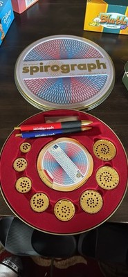 Spirograph Die Cast Collectors Set Precision Metal Drawing Pieces Curves Art Tin