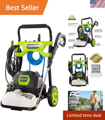 #ad Versatile 2000 PSI Pressure Washer with On Board Soap Tank for Everyday Cleaning $319.99