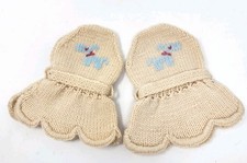 Vintage Mittens Infant Newborn Knit Handmade