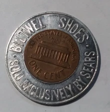 Biltwel Shoes Exclusively By Sears 1963 Encased Cent (BZ-671)